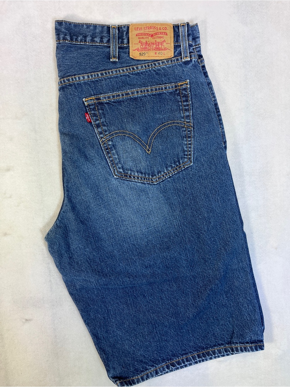 Levi's Men's Blue 529 Low Rise Jean Shorts 40